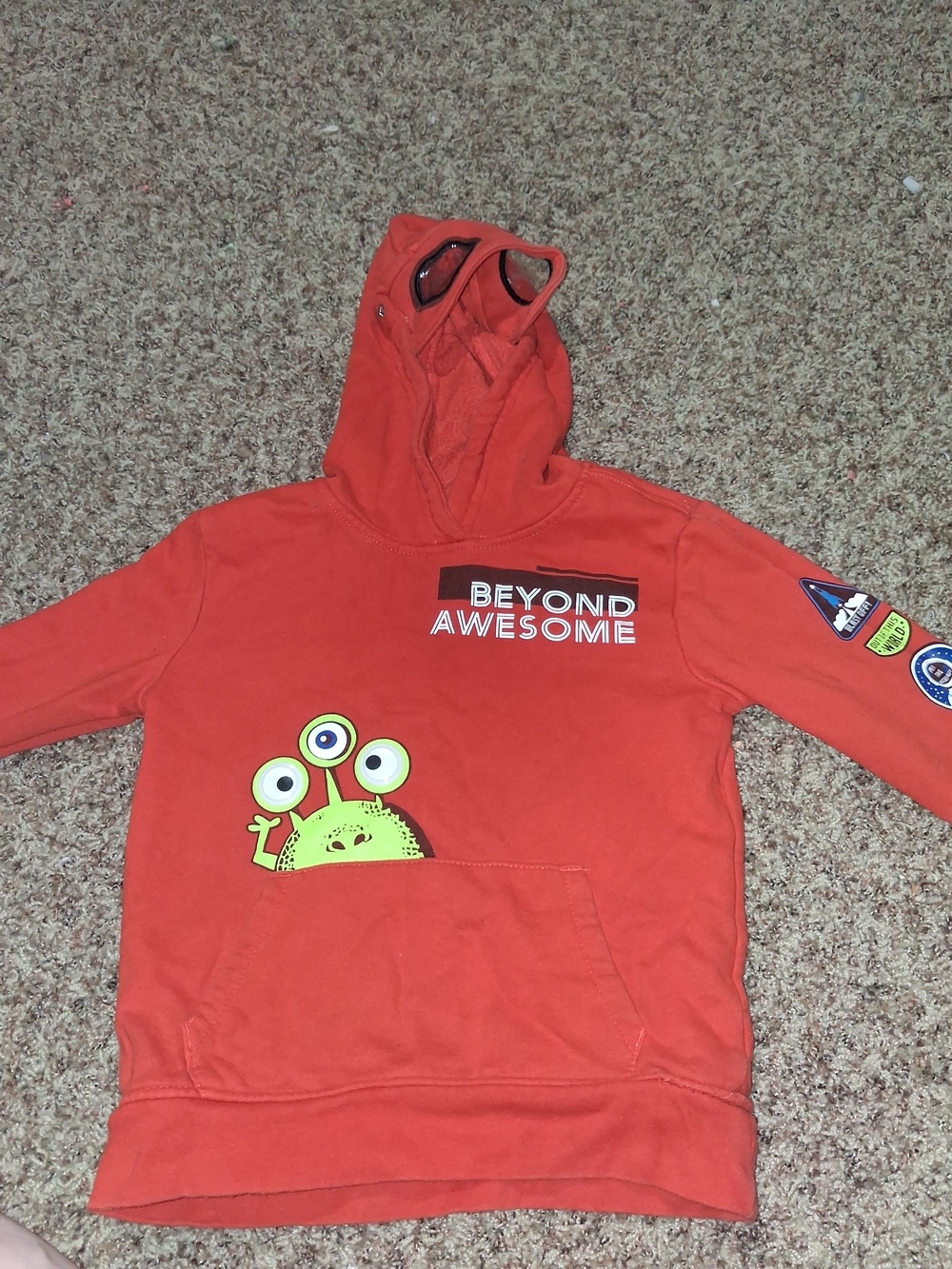 Garanimals Orange 'Beyond Awesome' Hoodie with Monster Graphic